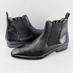 Mezlan Mens Cadence Leather Side Zip Chelsea Dress Boot Black 11 Medium NIB